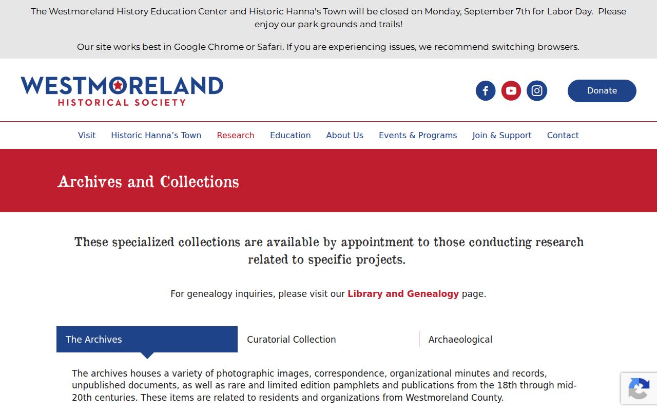 Westmoreland County city directory archival research at Westmoreland Historical Society