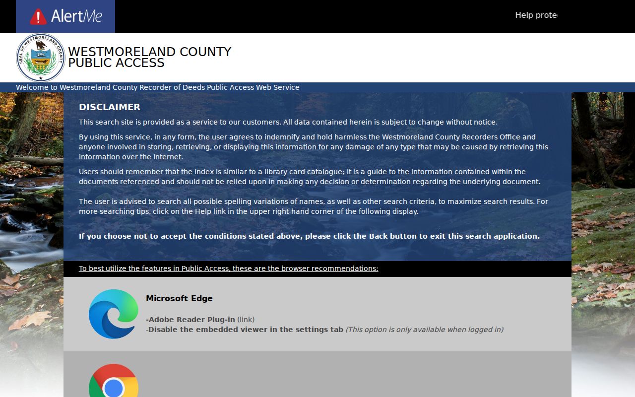 Westmoreland County street directory Recorder of Deeds index